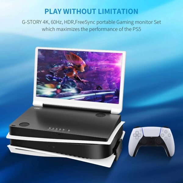 G-STORY 14" Inch IPS 4k 60Hz Portable Monitor Gaming Display For PS5 Slim - Image 2