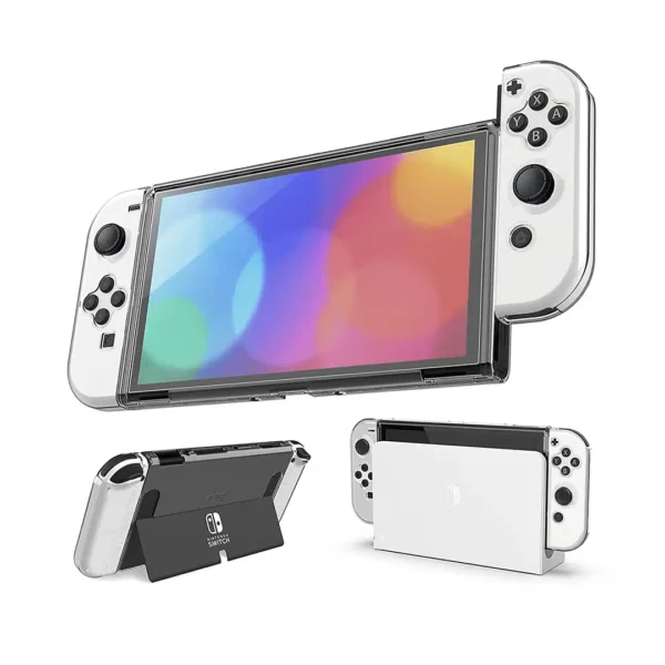 Nyko Thin Case Clear Dockable Protective Case for Nintendo Switch OLED - Image 3